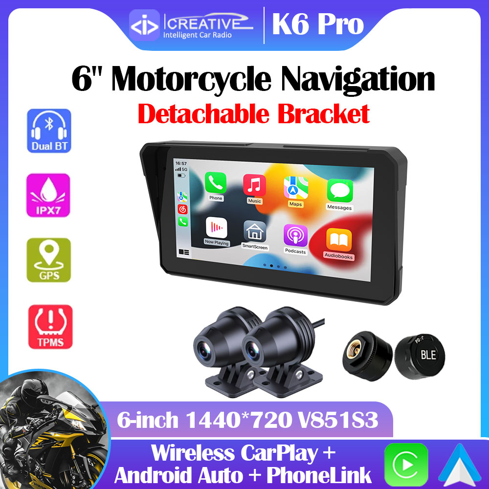 Graded Card Display - Icreative 6inch Motorcycle Navigation DVR with