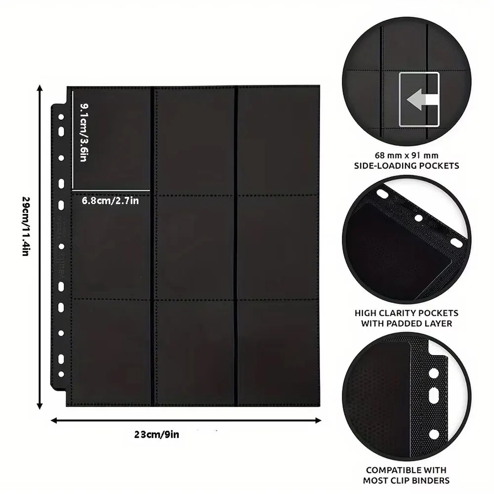 10Pack Black 9-Pocket A4 Tradi - Trading Card Binder ulasan dan harga