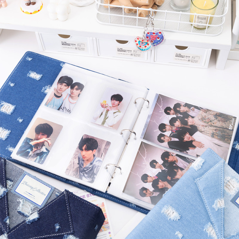 Large A5 Distressed Denim Card - Pokemon Binder Card ulasan dan harga